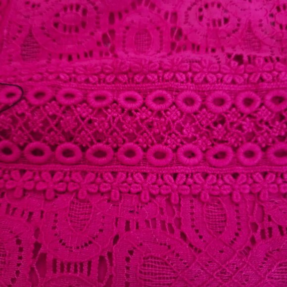 Project Runway Lively Pink Lace Overlay Cold Shoulder Top Women's Size XXL, NWT - Picture 6 of 11